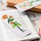 3 Pieces Cross Stitch Bookmark Kits, DIY Stamped Embroidery Bookmark Kit for Beginner Flower Patterns 14 Count Crossstitch Projects for Book Lovers